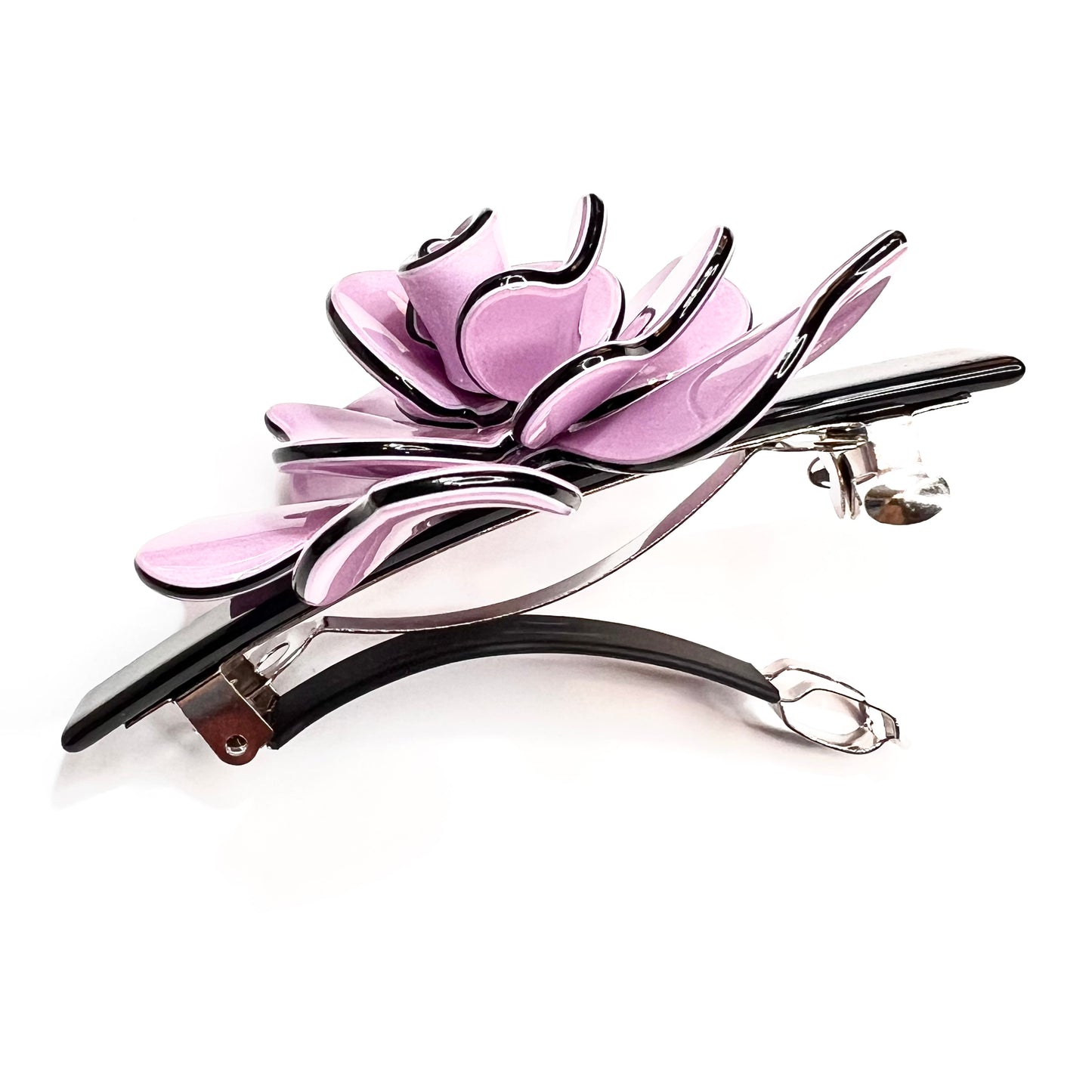 “Regal Purple French Barrette for an Elegant Hair Expression.”