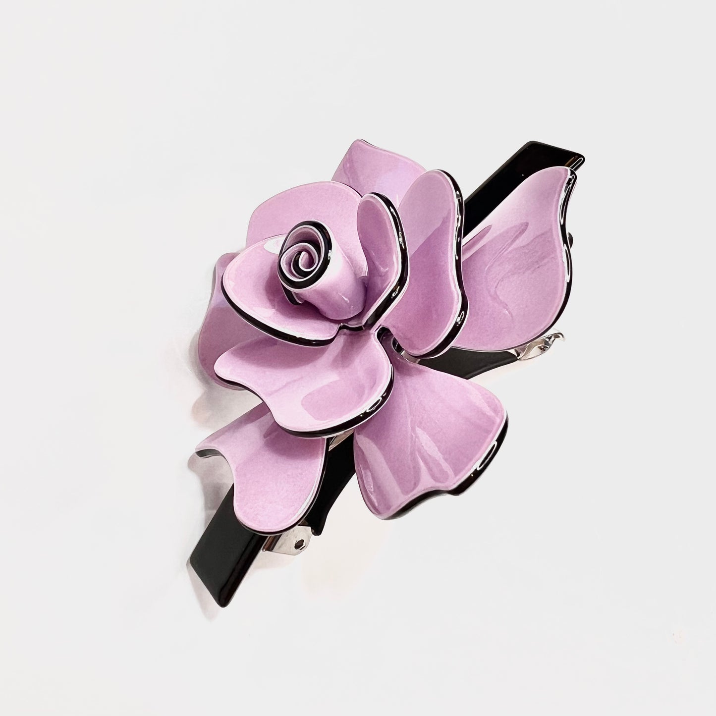 “Regal Purple French Barrette for an Elegant Hair Expression.”